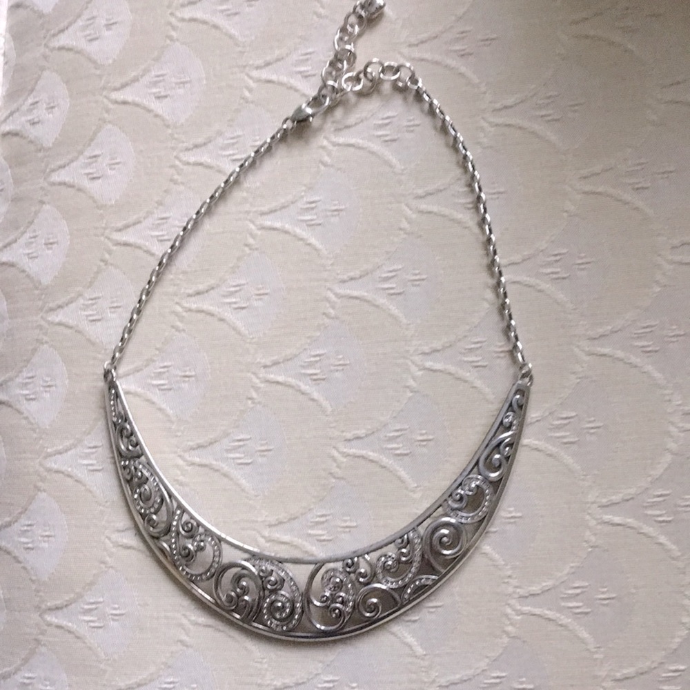EUC Brighton Silver/ Rhinestone Chocker Necklace